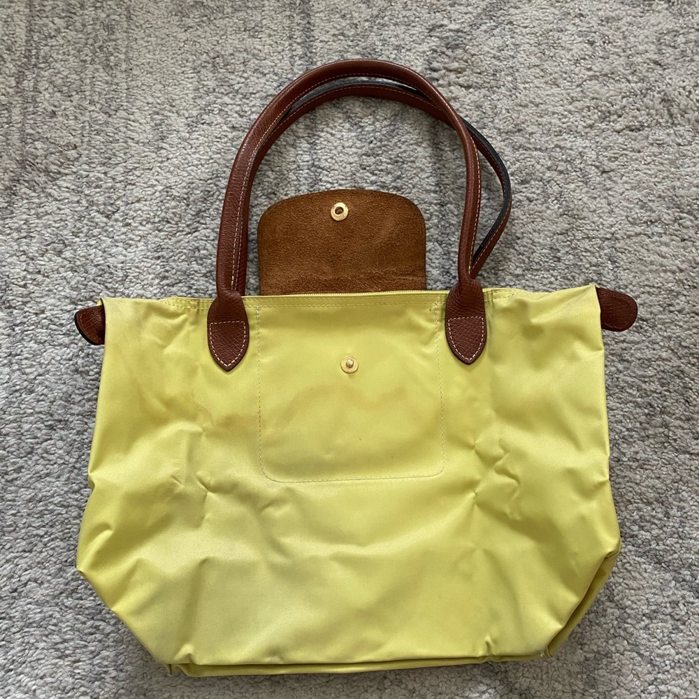 Longchamp tote Le Pliage shopping model bright yellow neon